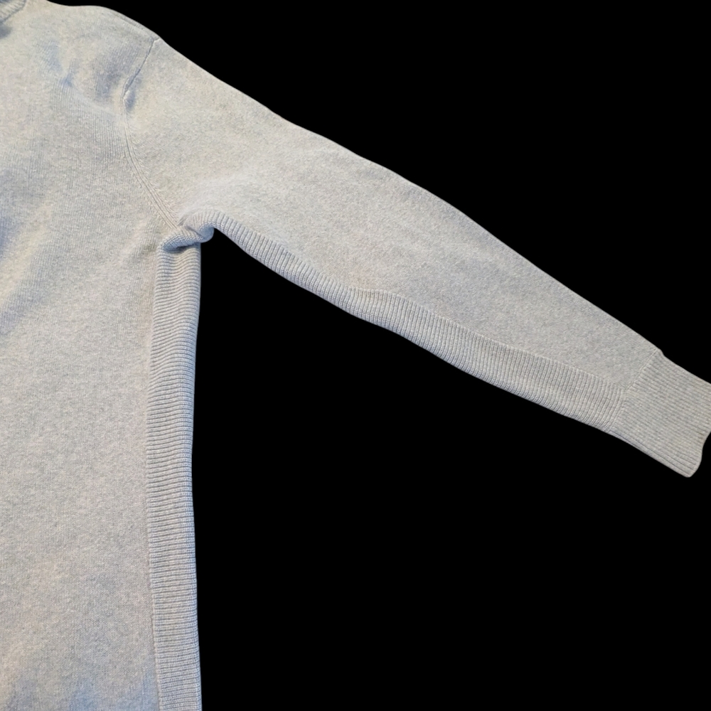 Y2K Eddie Bauer Gray 1/4 Zip Mock Neck LS Gusseted Pullover Sweater Men's XLT - Picture 6 of 10